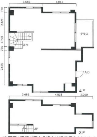 斉藤ビル3F～4F 間取り図