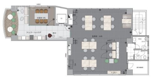 京橋中央ビル2F 間取り図