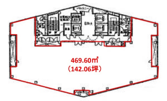 京阪世田谷ビル11F 間取り図