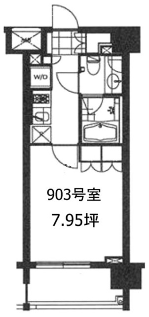 芝ウエストビル903 間取り図