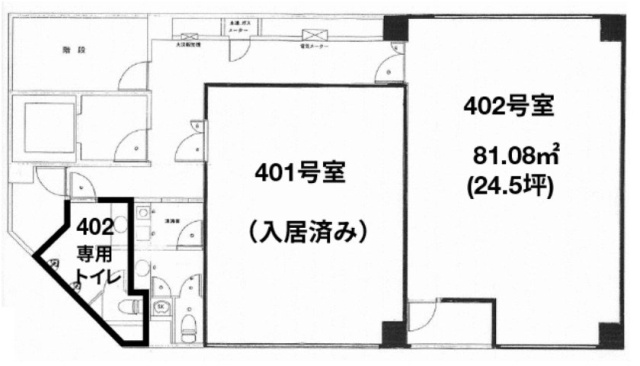 タウンウエストビル402 間取り図