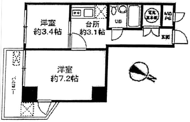 セントヒルズ代々木1001 間取り図