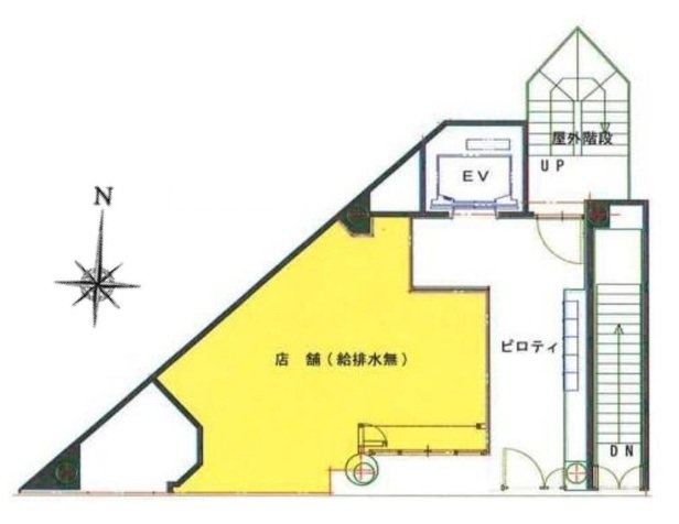 渋谷トライアングルビル1F 間取り図