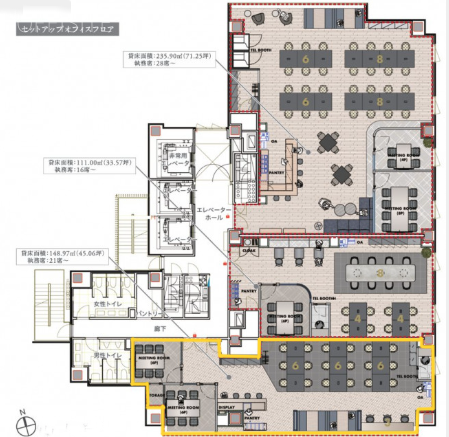 H1O浜松町ビルC 間取り図