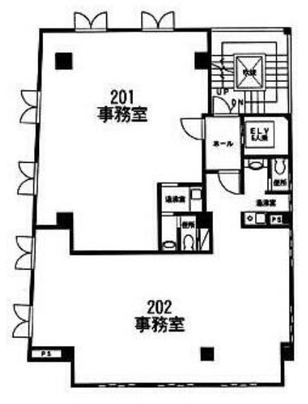 コリドール大川ビル201 間取り図