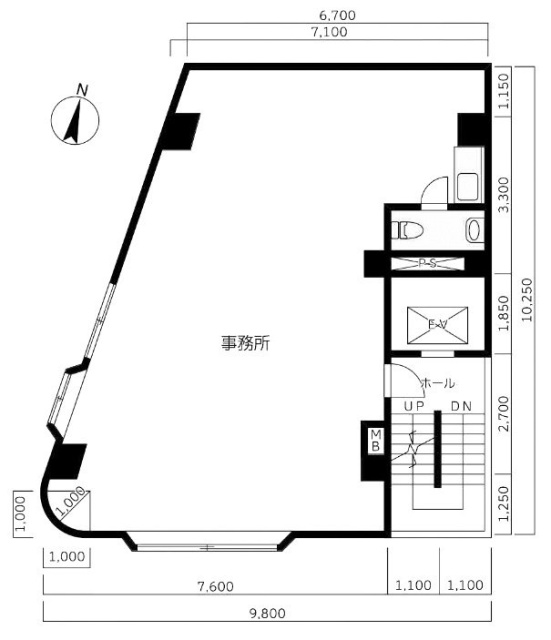高柳ビル3F 間取り図