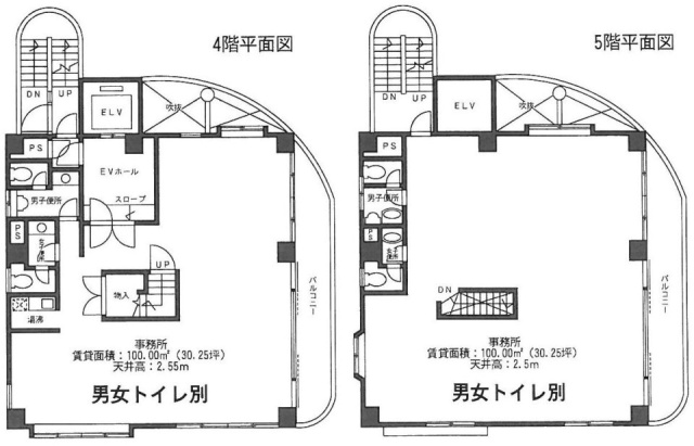 ヴェネオ四番町(VENEO四番町)4F～5F 間取り図