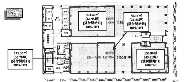 新宿三井ビルディング2号館704 間取り図