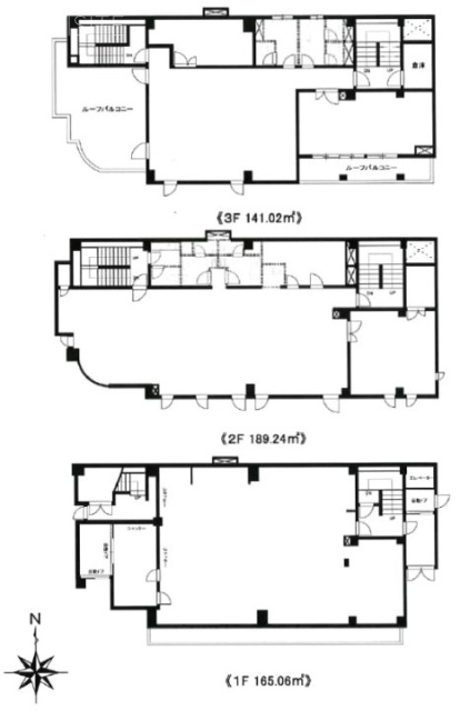 西六郷ビル1-3F 間取り図