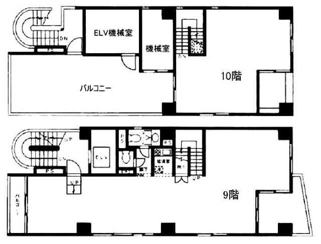 長崎堂ビル9F-10F 間取り図