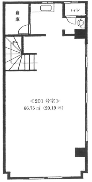 大晃サンハイムAビル201 間取り図