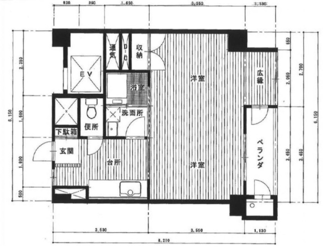 須磨マンション802 間取り図