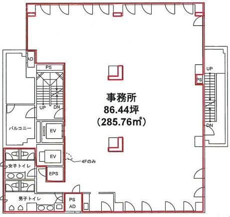 二番町平和ビル3F 間取り図