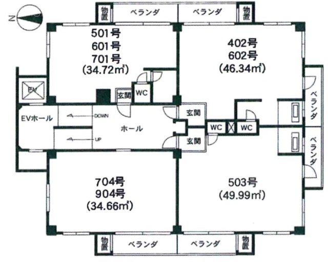 佐藤ビル503 間取り図