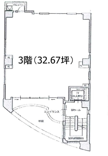 黒喜ビル3F 間取り図