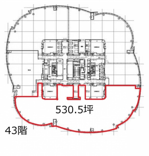 六本木ヒルズ森タワー43F 間取り図