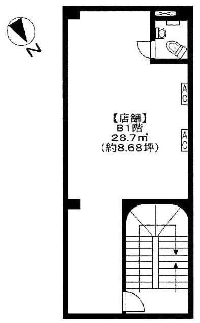 Tokyo19ビルB1F 間取り図