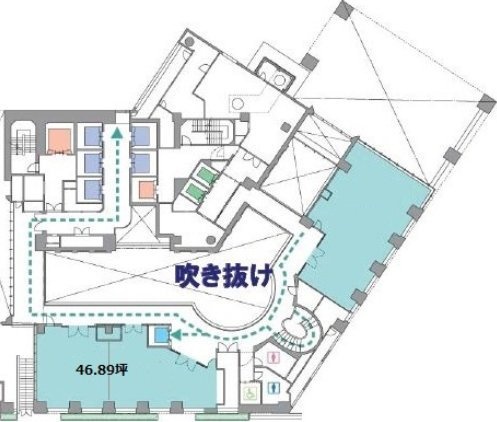 MOMENTO SHIODOME(モメント汐留)2F 間取り図