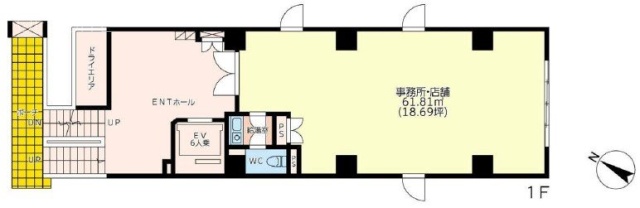 ジェイスクエア日本橋ビル1F 間取り図