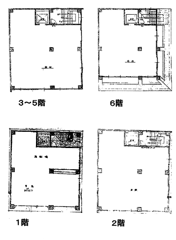 マスダヤ第2倉庫ビル1F～6F 間取り図