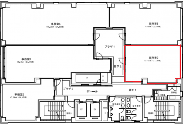 神田プラザC 間取り図