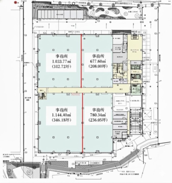 (仮)YBP新棟ラボ4 間取り図