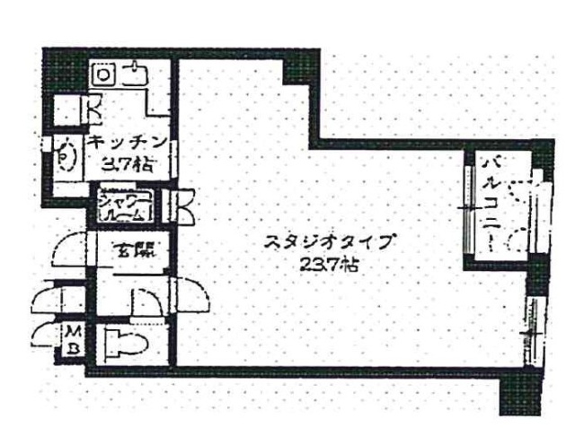 ルネパルティーレ汐留706-F 間取り図