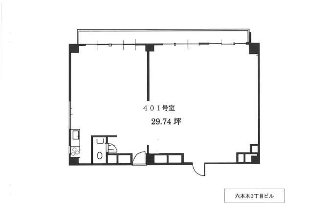 六本木三丁目ビル401 間取り図