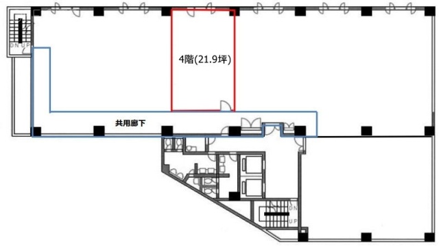 虎ノ門桜ビル4F 間取り図