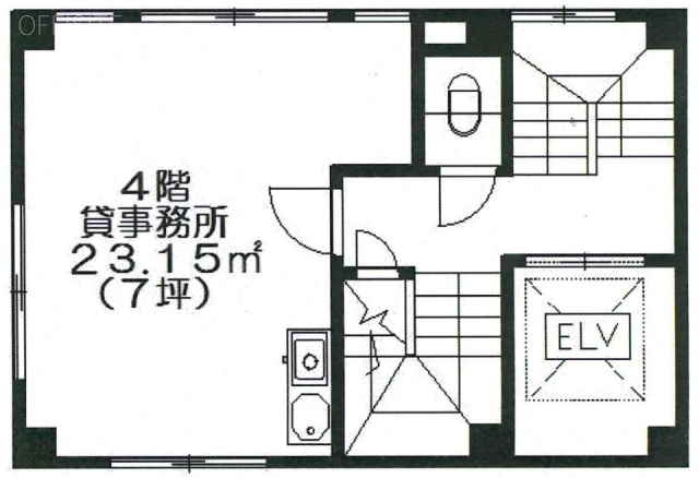 浜町エビスビル4F 間取り図
