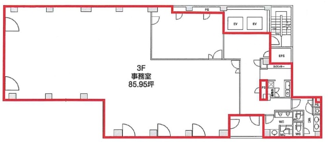 新橋フロンティアビル3F 間取り図