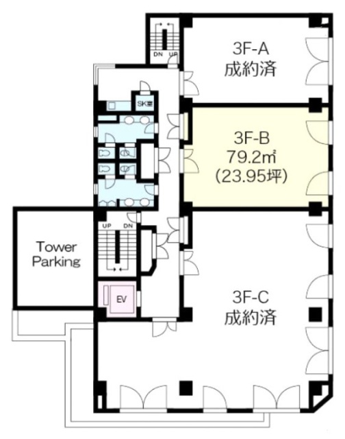 竹の塚ビルB 間取り図