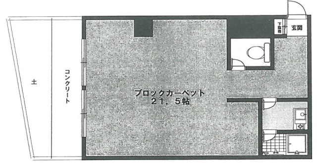 エルアルカサル三田ビル101 間取り図