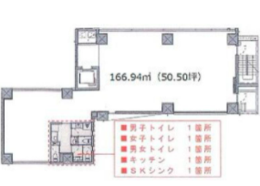 六本木三幸ビル2F 間取り図