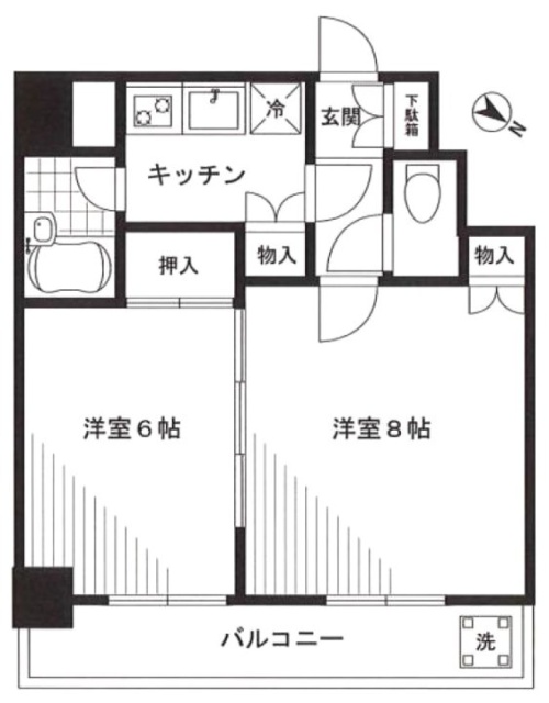 ラ・ネージュ小石川202 間取り図