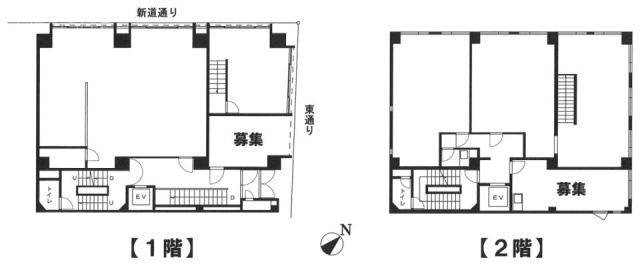 シムラビル1F~2F 間取り図