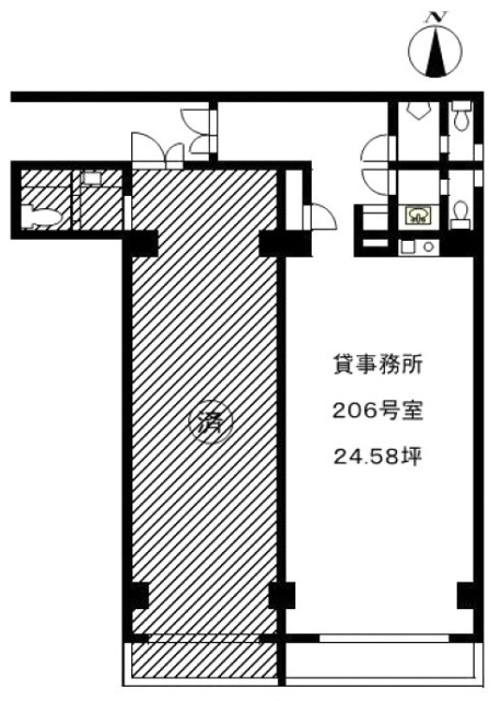 リーラ仲御徒町ビル206 間取り図