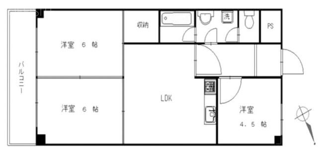 ライオンズマンション麻布十番306 間取り図