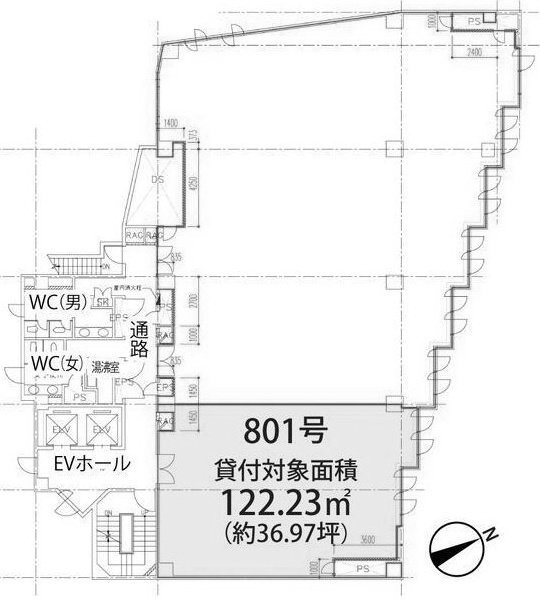 新大塚プラザ801 間取り図