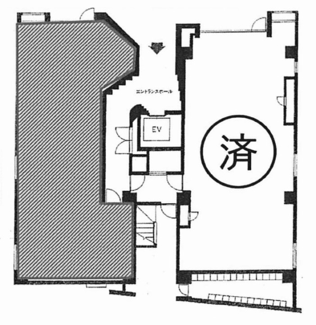 上野パークサイドアベニュー24ビル1F 間取り図