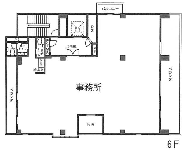 高田馬場(守山)ビル6F 間取り図