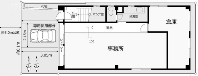 第2川本ビル1F 間取り図