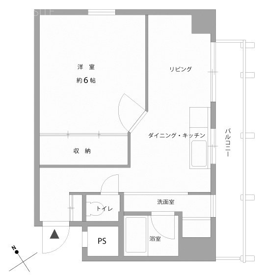 ルミエール元麻布502 間取り図
