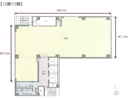 池袋デュープレックスビズ12F 間取り図