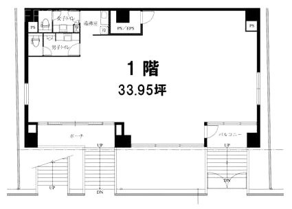 グリフィン横浜・東口参番館ビル1F 間取り図