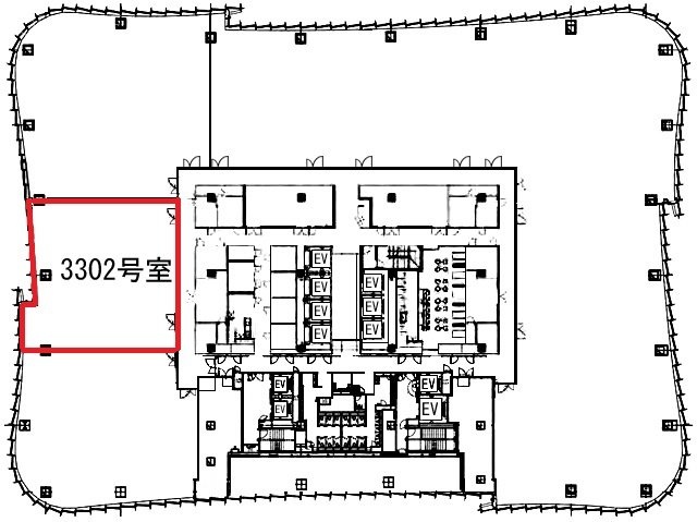 東京ミッドタウン日比谷(日比谷三井タワー)3302 間取り図