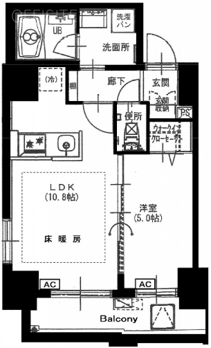 カーサ麻布ル・グラン801 間取り図