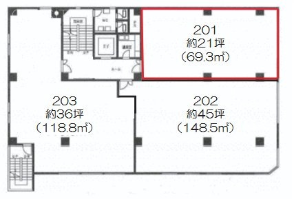 第2プレシーザビル201 間取り図