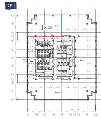 品川グランドセントラルタワー7F 間取り図