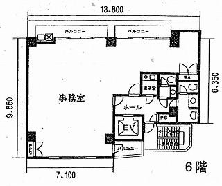 東邦沢口ビル6F 間取り図